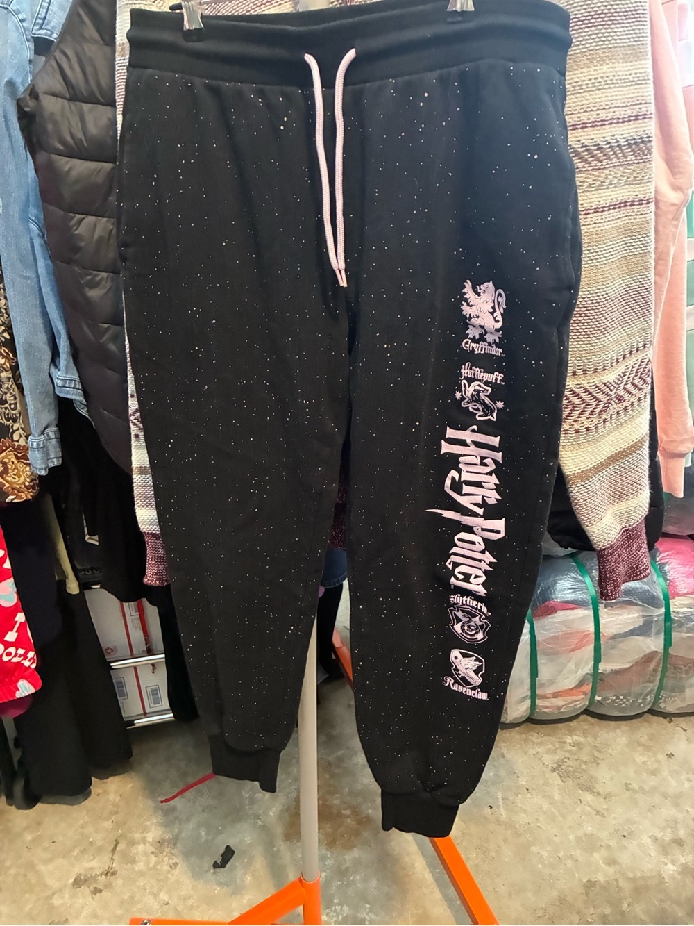 Warner Bros. Black Sweat Joggers with Pink Harry Potter Graphics